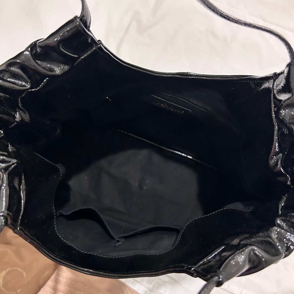 Yves Saint Laurent Patent Leather YSL Tote Bag Large Black Shoulder Bag - Picture 6 of 6